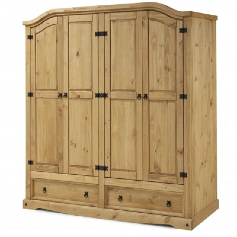 Image of MERCERS FURNITURE Corona 4 Door 2 Drawer Wardrobe 5060765291704