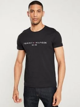 Image of Tommy Hilfiger Tommy Logo T-Shirt - Black Size M Men