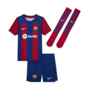 Image of Nike Barcelona Home Minikit 2023 2024 Infants - Blue