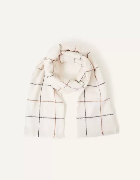 Image of 'Carter' Check Print Scarf