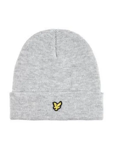 Image of Lyle & Scott Boys Eagle Beanie Hat - Vintage Grey Heather