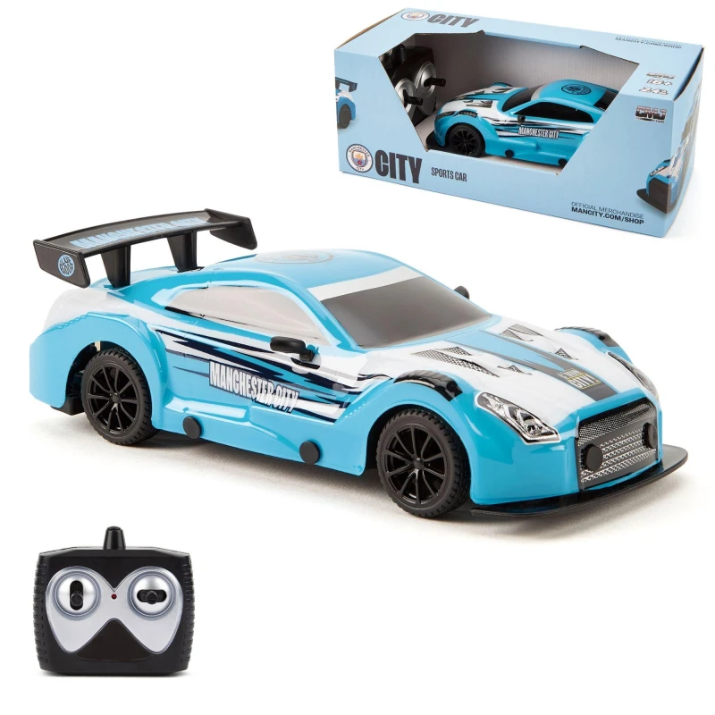 Image of Manchester City FC 1:24 Scale Sports Car - Manchester City Remote Controlled Cars One size Blue 88669518000