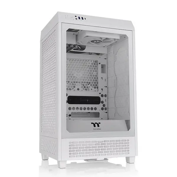 Image of Thermaltake The Tower 200 Mini Tempered Glass Gaming Case - Snow White - CA-1X9-00S6WN-00
