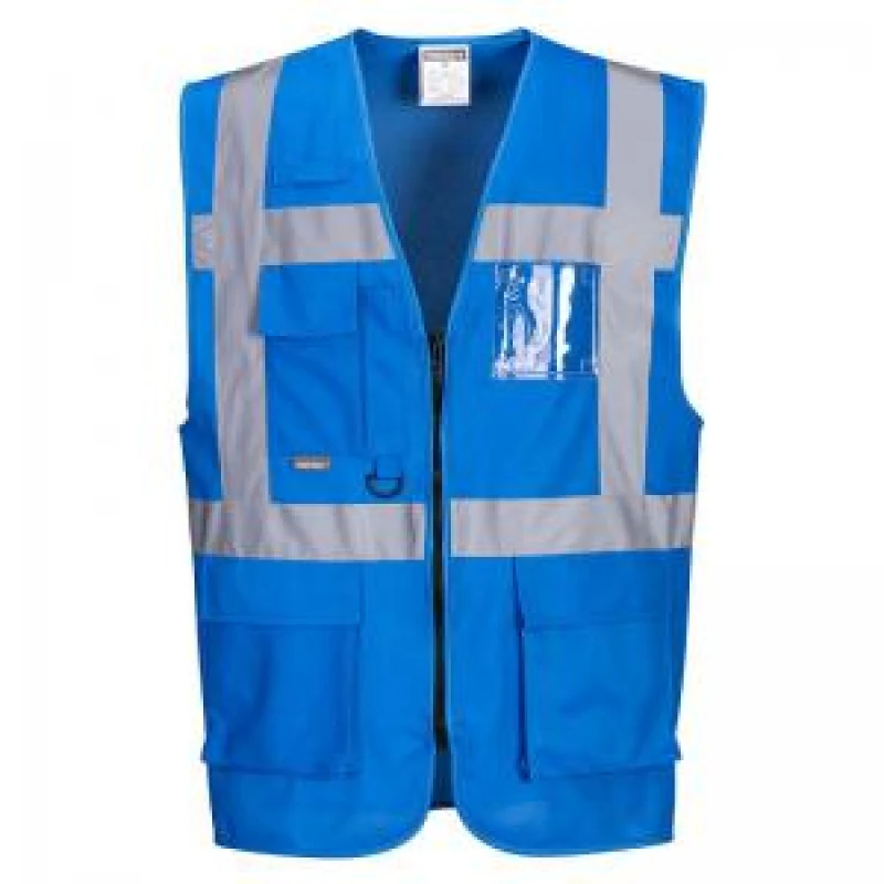 Image of Portwest Iona Executive Hi Vis Vest F476RBRS Colour: Royal Blue