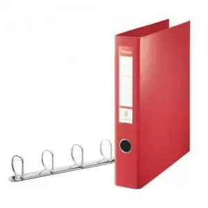 Image of Esselte Standard Ring Binder Polypropylene A4 Maxi 40mm - Red - Outer