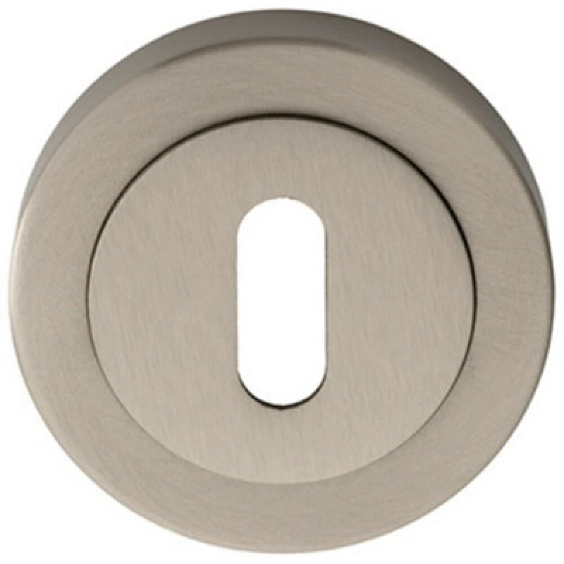 Image of Loops 50mm Lock Profile Escutcheon Concealed Fix Satin Nickel Keyhole Cover Metallics unisex