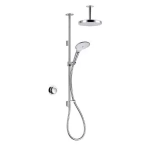 Image of Mira Mode Dual Pumped Ceiling Fed Chrome Effect Thermostatic Digital Mixer Shower