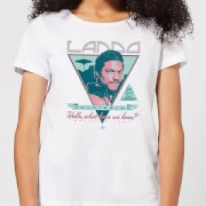 Image of Star Wars Lando Rock Poster Womens T-Shirt - White - L