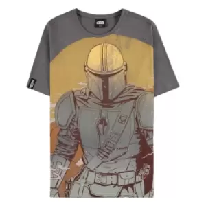 Image of Star Wars: The Mandalorian T-Shirt Sunset Size M