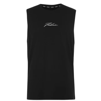 Image of Fabric Sleeveless Vest Mens - Black