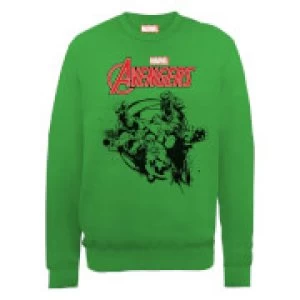 Image of Marvel Avengers Assemble Team Burst Sweatshirt - Green - S