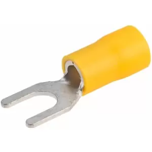 Image of Yellow 5mm Fork Terminal Pack of 100 - Truconnect