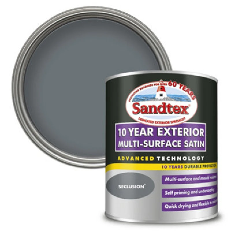 Image of SANDTEX Sandtex 10 Year Exterior Multi Surface Satin - Seclusion - 750ml 5100994