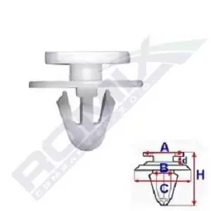 Image of ROMIX Clip, trim-/protection strip OPEL C60317 0122920,9114743