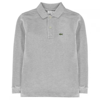 Image of Lacoste Long Sleeve Polo Junior Boys - Grey CCA