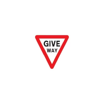 Image of Give Way Post-fix Class 2 Reflective Aluminium Sign - 680 X 600MM - Sitesafe