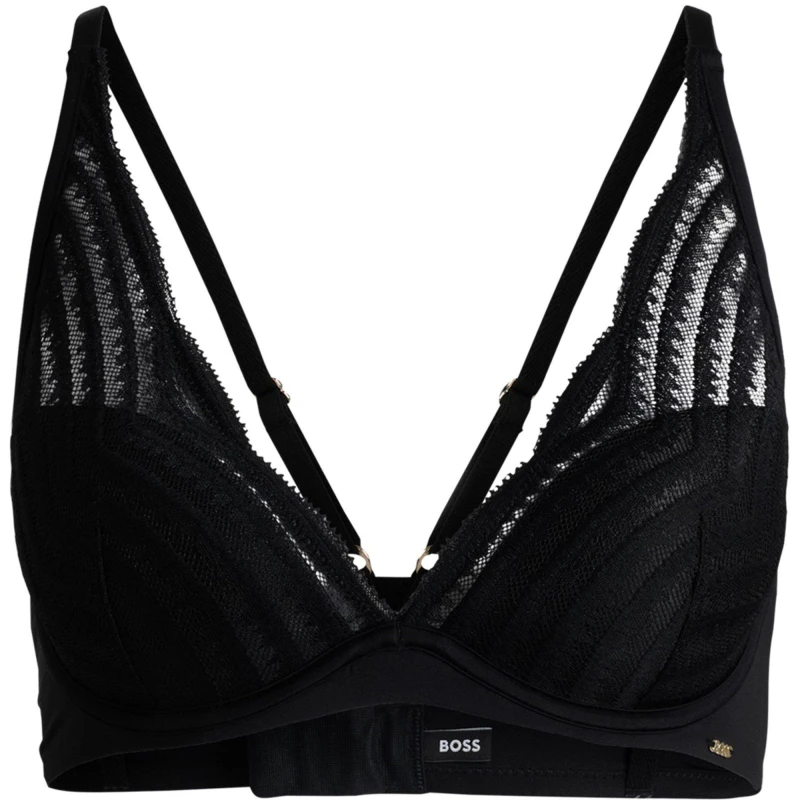 Image of Boss Womens Wave Support Underwire Bra Black female 34B