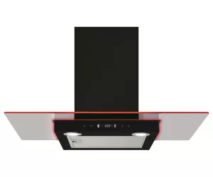 Image of CDA EKN90BL 90cm Flat Glass Cooker Hood