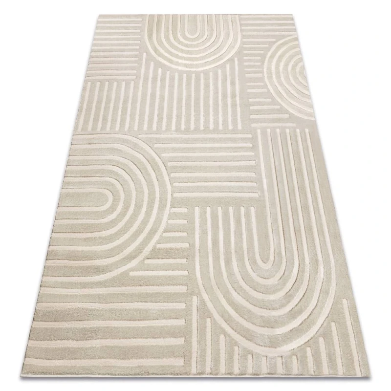 Image of RugsX Carpet Balance 1918 Taupe - Geometric, Structural, Glamour 160X220 Cm