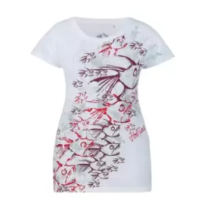 Image of Hot Tuna Tuna Pattern T Shirt Ladies - Multi