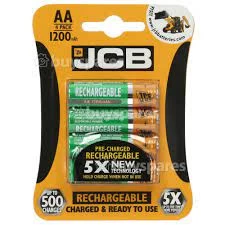 Image of JCB AA Batteries - Rechargeable - 4 Pack
