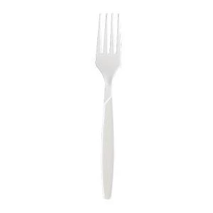 Image of Heavy Duty Plastic Forks 178mm White Pack of 100 182WHBAG