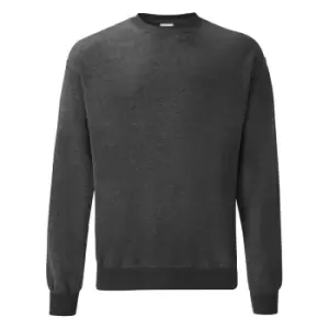 Image of Fruit Of The Loom Mens Classic Drop Shoulder Sweatshirt (M) (Dark Heather)