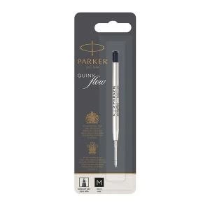 Image of Parker Quink Ballpoint Pen Refill Medium Black Blister Pack of 12