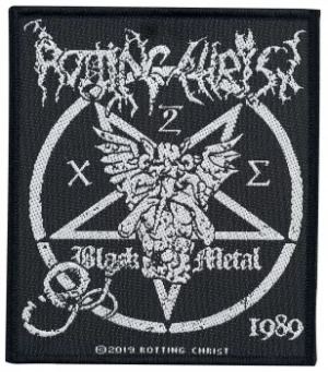 Image of Rotting Christ Black Metal Patch Black white