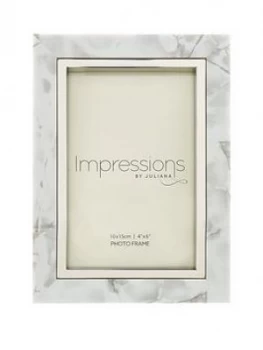 Image of White Marble Look Photo Frame