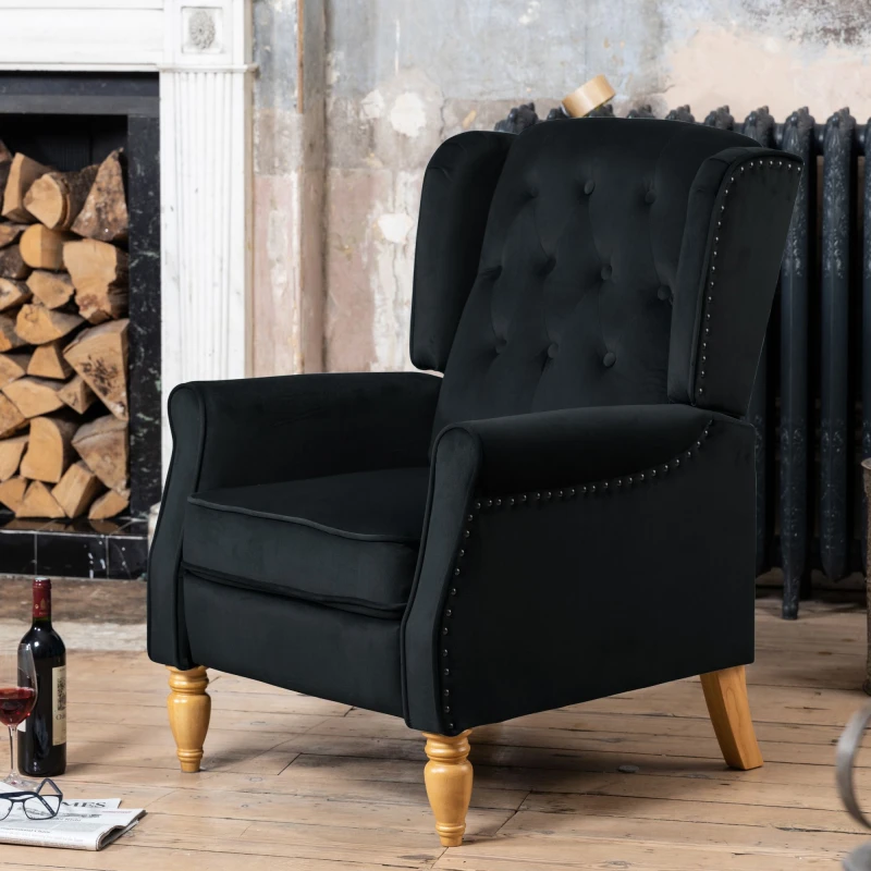 Image of Artemis Home Annapoli Recliner Armchair in Black Unisex