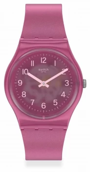Image of Swatch BLURRY Pink Pink Silicone Strap GP170 Watch