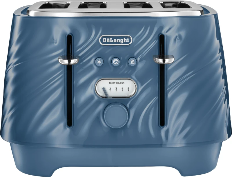 Image of DeLonghi Ballerina Seta CTDS4003.BL 4 Slice Toaster - Blue