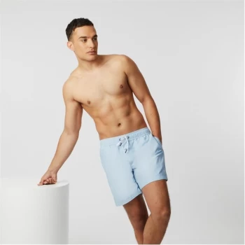 Image of Jack Wills Eco Ridley Mid-Length Stripe Swim Shorts - Pale Blue