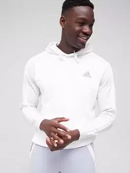 Image of adidas Melange Hoodie - White/Grey, White/Grey Size M Men
