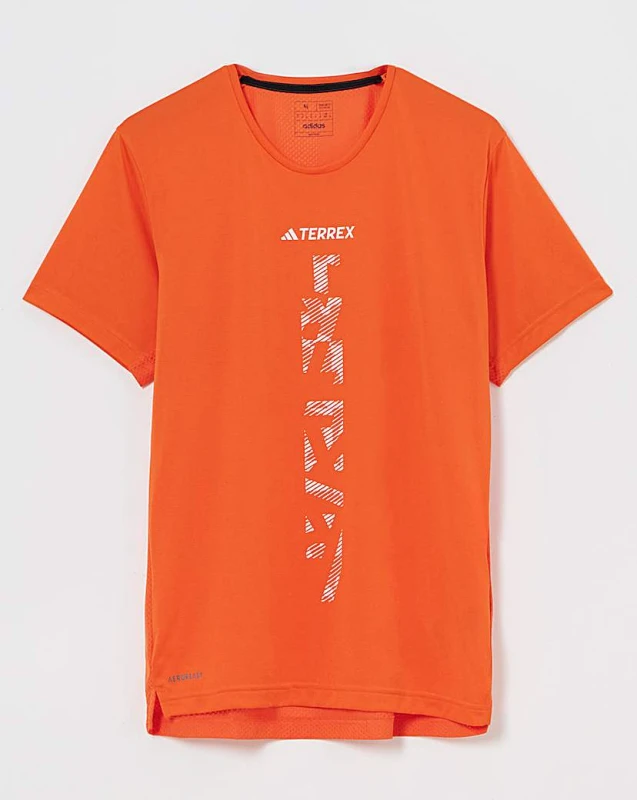 Image of adidas Terrex Agravic Trail Running T-Shirt - Orange Orange M