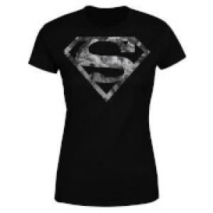 Image of DC Originals Marble Superman Logo Womens T-Shirt - Black - M