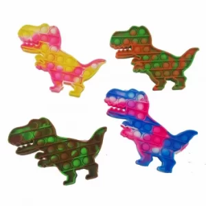 Image of Push Popper Tie Dye Fidget Toy Dinosaur Assorted