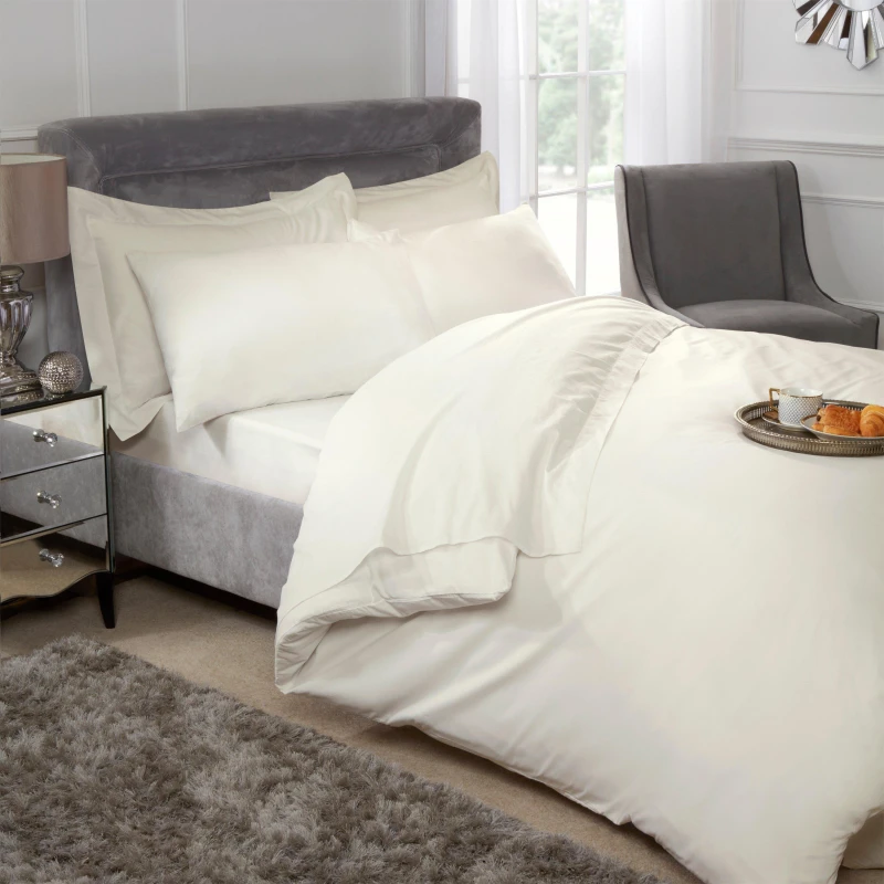 Image of Emma Barclay Egyptian Cotton Duvet Cover - 200 Thread Count Cream unisex Double