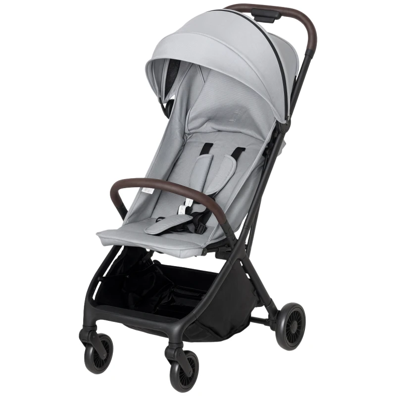 Image of AIYAPLAY AIYAPLAY Baby Stroller with Adjustable Seat, Travel Pushchair - Light Grey