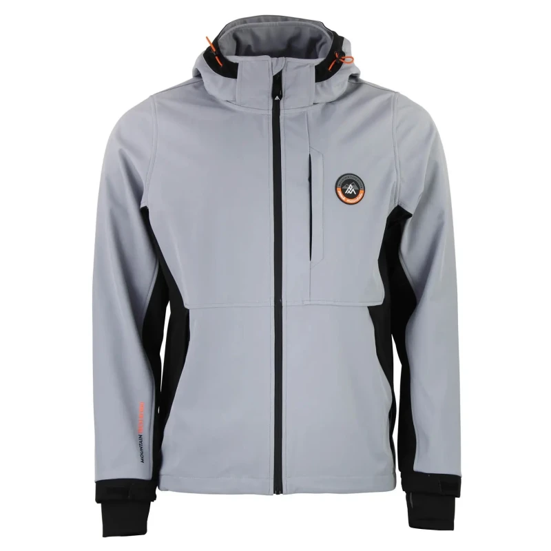Image of Mesh-lined softshell jacket Peak Mountain Cafe Gris Male L