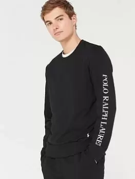 Image of Polo Ralph Lauren Long Sleeve Logo T-Shirt - Black, Size S, Men