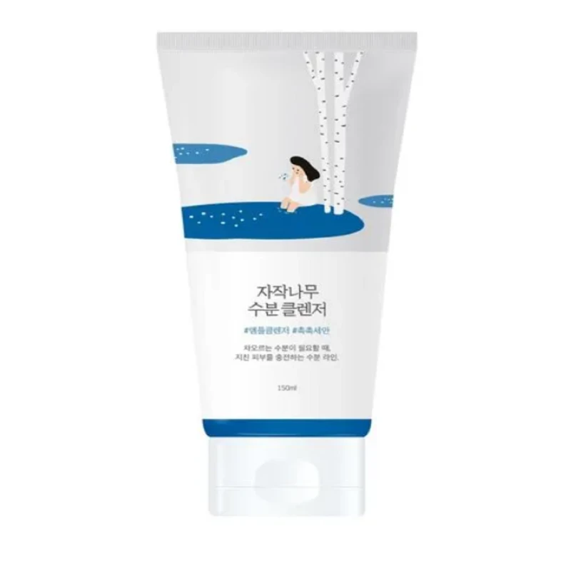 Image of ROUND LAB Birch Juice Moisturizing Cleanser gentle foaming wash gel with regenerative effect 150ml