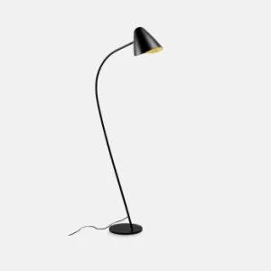 Image of Organic Floor Lamp Black Golden 1x E27
