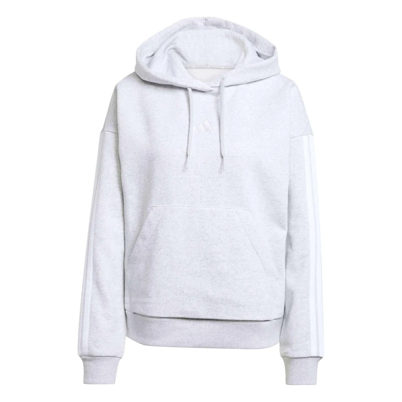 Image of adidas Essentials 3-Stripes Fleece Hoodie Grey female S (8-10)