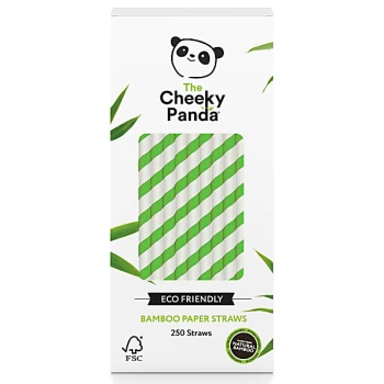 Image of The Cheeky Panda Plastic Free Biodegradable Bamboo Straws - Green