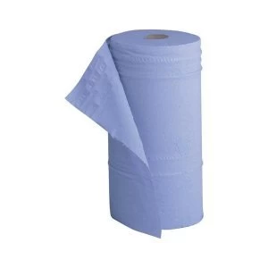 Image of 5 Star Facilities Hygiene Roll 10" Width 100 Per Cent Recycled 2 Ply 130 Sheets W250xL457mm 40m Blue