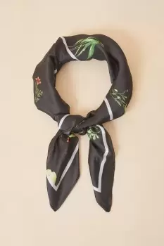 Image of Large Floral Satin Square Scarf