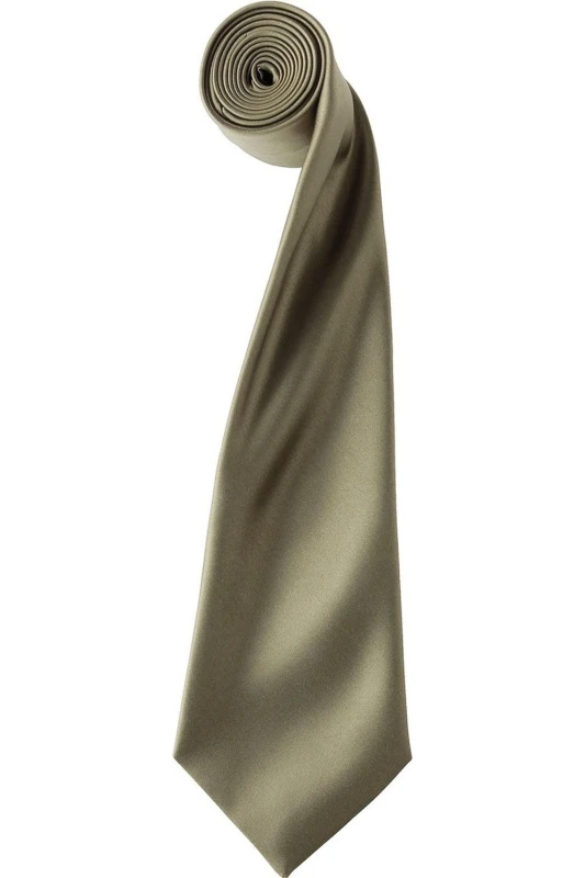 Image of Premier Premier Colours Satin Tie in Dark Grey Dark Grey One Size Unisex 5063470722969