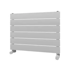 Image of Ximax Vertirad Horizontal Satin White Horizontal Designer Panel Radiator, (W)600mm X (H)445mm